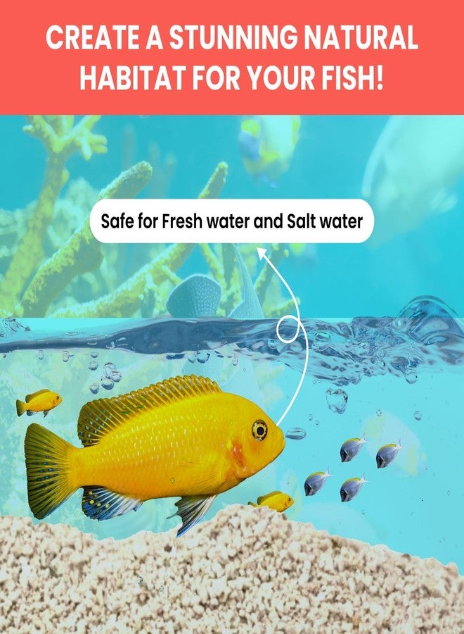 VAYINATO® 2Kg Aquarium Aragonite White Sand - Natural Substrate for Marine & Cichlid Tanks, pH-Buffering Fish Tank Sand for Freshwater & Saltwater Aquariums - Image 2